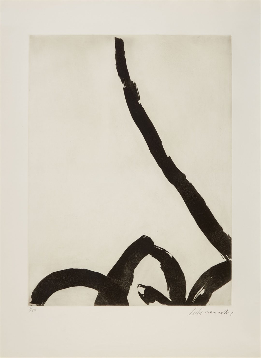 Emil Schumacher- etching D- /50- 110×80- 1964