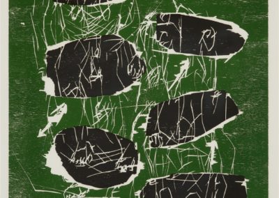 Georg Baselitz-litho /30- Sechs Steine- Woodcut- 105×77- 1991