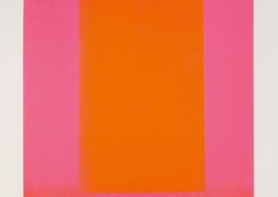 Rupprecht Geiger- litho /50- Leuchtorange auf leuchtrot from farbsequenzen- 60×60- 1966