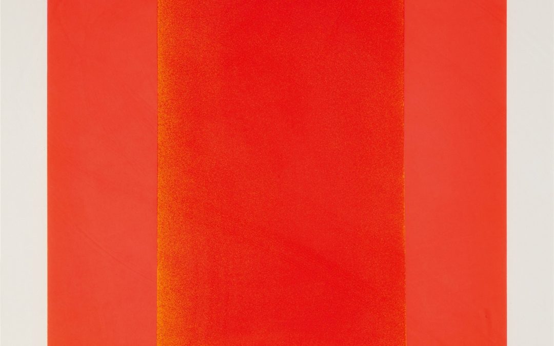 Rupprecht Geiger- litho /50- Rot auf leuchtrot from farbsequenzen- 60×60 1966