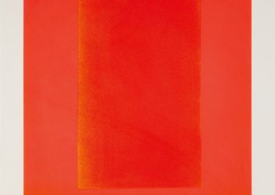 Rupprecht Geiger- litho /50- Rot auf leuchtrot from farbsequenzen 60×60 1966